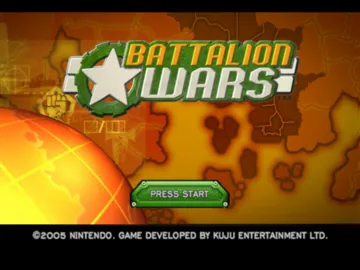 Battalion Wars screen shot title